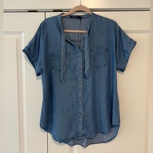 Doe & Rae Denim Blouse